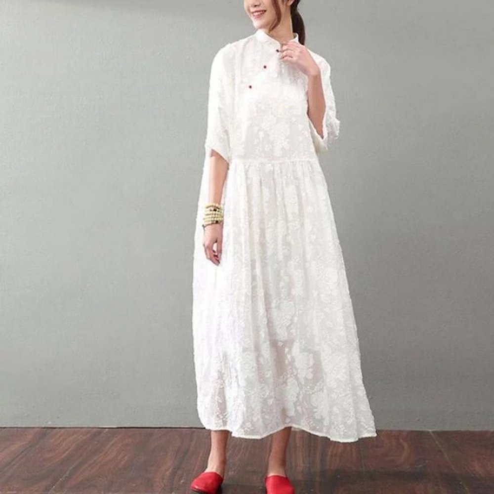Oversized Sheer Lacy Tunic Dress - Picture 5 of 7